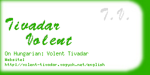 tivadar volent business card